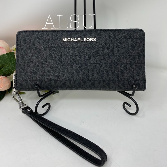 Michael Kors Continental Wallet Large Logo Black